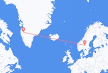 出发地 瑞典罗尔巴克斯奈斯目的地 格陵兰坎格鲁斯苏克的航班