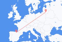 Vluchten van Kaunas, Litouwen naar Vitoria, Spanje