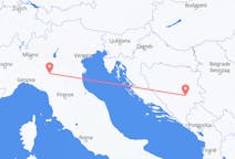 Flyrejser fra Reggio Emilia, Italien til Sarajevo, Bosnien-Hercegovina