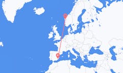 Fly fra Førde i Sunnfjord til Murcia