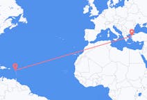 Flyreiser fra Antigua, til Edremit