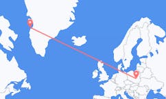 Flyg från Aasiaat, Grönland till Radom, Polen