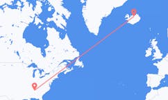 Flights from the city of Huntsville, the United States to the city of Akureyri, Iceland