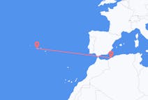 Flyrejser fra Oran, Algeriet til Horta, Azorerne, Portugal