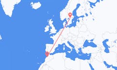 Flyreiser fra Casablanca, Marokko til Örebro, Sverige