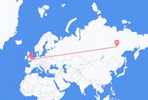 Fly fra Jakutsk til London