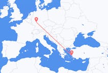 Flights from Samos in Greece to Frankfurt in Germany