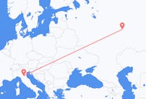 Vluchten van Kazan, Rusland naar Bologna, Italië