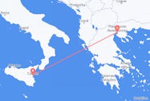 Flights from Thessaloniki in Greece to Catania in Italy