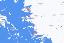 Flyreiser fra Mytilene, Hellas til Bodrum, Tyrkia