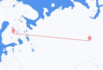 Fly fra Khanty-Mansiysk til Kuopio