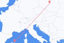 Flyg från Lodz, Polen till Mahon, Spanien