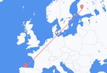 Flyg från Asturien, Spanien till Tammerfors, Finland
