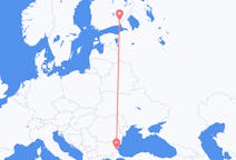 Flyg från Villmanstrand, Finland till Burgas, Bulgarien