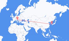 Flyrejser fra Tsushima, Japan til Trieste, Italien