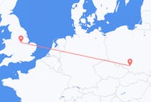 Flyg från Nottingham, England till Katowice, Polen