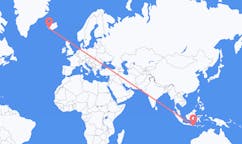 Flyrejser fra Praya, Lombok, Indonesien til Reykjavik, Island
