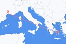 Flights from Montpellier, France to Parikia, Greece