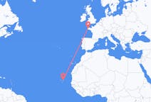 Flyg från Sal, Kap Verde, Kap Verde till Brest, Frankrike