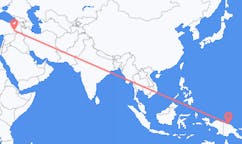 Flyrejser fra Wewak, Papua Ny Guinea til Batman, Tyrkiet