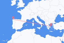 Vluchten van Skyros naar A Coruña