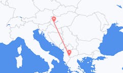 Vluchten van Heviz, Hongarije naar Ohrid, Noord-Macedonië