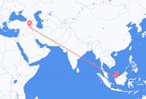 Flyreiser fra Kuching, Malaysia til Hakkâri, Tyrkia