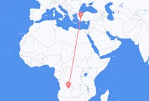 Flyreiser fra Luena, Angola til Denizli, Tyrkia