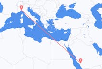 Voos de Al-Baah, Arábia Saudita para Gênova, Itália