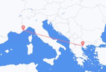 Loty z Nicea, Francja do Saloniki, Grecja