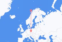 Vluchten van Svolvaer, Noorwegen naar Praag, Tsjechië