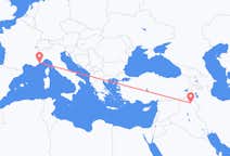 Рейсы из Эрбиля в Ниццу