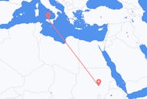 Flights from Khartoum, Sudan to Palermo, Italy