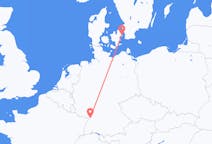 デンマークのから コペンハーゲン、ドイツのへ カールスルーエフライト