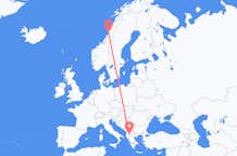 Flyg från Brønnøysund till Ohrid