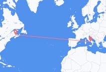 Flyreiser fra Moncton, Canada til Napoli, Italia