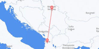 Flyg från Albanien till Serbien