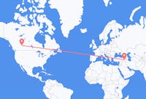 加拿大出发地 埃德蒙顿飞往加拿大目的地 凡城的航班
