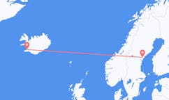 Flyreiser fra byen Kramfors Municipality, Sverige til byen Reykjavik, Island