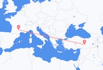 Flyg från Malatya, Turkiet till Rodez, Frankrike