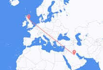 Flights from Qaisumah, Saudi Arabia to Edinburgh, Scotland
