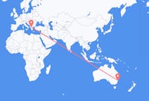 Lennot Sydneystä, Australia Kastorian alueyksikköön, Kreikka