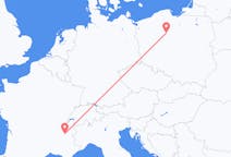 Flights from Grenoble in France to Bydgoszcz in Poland