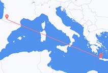 出发地 法国从 波城目的地 希腊哈尼亚的航班