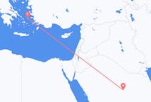 出发地 沙特阿拉伯出发地 盖西姆省目的地 希腊伊卡利亚岛的航班