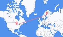 Flyg från Milwaukee, USA till Karleby, Finland