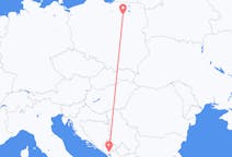 Flights from Podgorica, Montenegro to Szymany, Szczytno County, Poland
