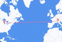 Flyreiser fra Milwaukee, USA til Milano, Italia