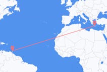 特立尼达和多巴哥出发地 多巴哥岛飞往特立尼达和多巴哥目的地 伊拉克利翁的航班