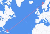 Flyreiser fra Cap-Haïtien, Haiti til Kristiansund, Norge